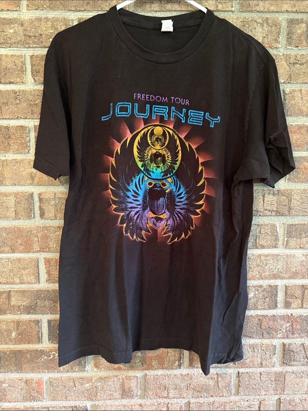 Unisex Journey Freedom Tour Black Graphic Tee